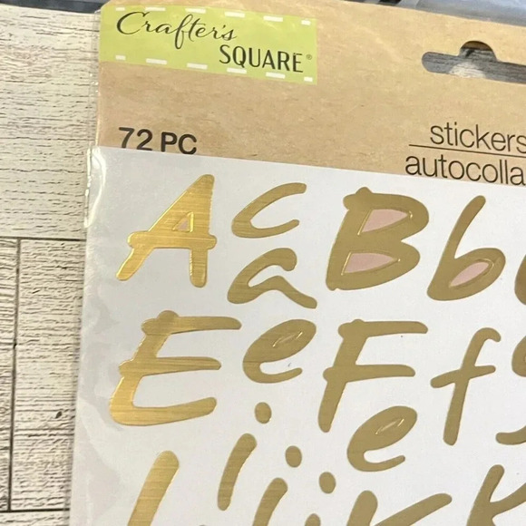 New Sealed Crafter’s Square Stickers Letters And Numbers Lot Of 3 - Picture 5 of 6